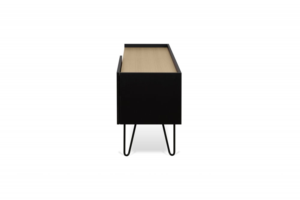 Meuble TV design NINA  Chêne clair et noir 